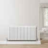 Oval Single Column Radiator & Valves - 600mm x 1200mm - White