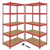1 x Z-Rax Corner Garage Racking Unit & 2 x Single Racking Storage Units / 5 Steel & MDF Shelves / 3975kg capacity / 4925kg per shelf / Free Rubber Mallet