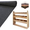 Van Lining Carpet Super Stretch + Glue & VW Caddy Racking Bundle, 11m2 Dark Grey Anthracite, Van Racking, Vans, Motor Homes, Cars, Shelving Unit with 4 Shelves, 12mm Plywood, 4 Tier Racking Unit