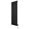 Oval Single Column Radiator & Valves - 1800mm x 600mm - Black