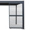 Anthracite Aluminium Pergola Shutter Panel - 123cm Wide