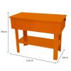 Parts washer 180L 40 Gallon Tank Free Standing Mechanic Garage Workshop Coated Steel Removable Shelf Small Components Container Fusible Link Lid 2.7 - 3.6 L/min Pump Output 24 Gallon Solvent Capacity