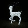 Outdoor Reindeer Christmas Light Up Decorations Standing Stag Garden Xmas Decoration Figure with 200 Cool White LED Lights Indoor Outdoor Use