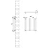 Oval Single Column Radiator & Valves - 600mm x 600mm - Anthracite Grey