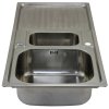 Kitchen Sink 1.5 Bowl Stainless Steel Kitchen Sinks Reversible With Free Designer Tap & Waste Kit