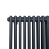 Traditional 2 Column Radiator 300mm x 1012mm Modern Central Heating Heater Anthracite Matt Grey Carbon Steel Horizontal Wall Mounted Kitchen Living Room Bathroom Cleaning Brush Fixing Kit & Brackets