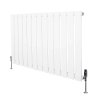 Flat Single Column Radiator & Valves - 600mm x 910mm - White