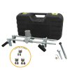 T-Mech Mortice Jig Door Lock Fitting Set Wood Chisel Drill Morticer Kit / 6 Carbide Wood Cutters, 19mm, 22mm, 25mm