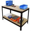 Work Bench Garage Table / Metal Storage Shelving DIY Tools Heavy Duty Workbenches Workshop Shed / 2 Shelves 90cm x 120cm x 60cm