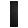 Oval Single Column Radiator - 1600 x 480mm - Black