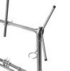 Rotating Paint Panel Stand Large Panelstand Rack Body Shop Car Repair Garage Mobile Wheels 180 Degree Rotation 300kg Load Capacity 6 Arms 4 x Hooks & 2 x Extra Long Bars Stable Sturdy Steel Silver