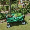 Foldable Garden Cart Pull Wagon Heavy Duty Trolley Utility Wheelbarrow Trailer Wheels Collapsible Folding Transport