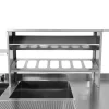 Bubble Tea Workbench Boba Drink Prep Station Serving Counter Stainless Steel Sink Mixer Tap Drip Tray Glass Refresher Ice Well Cupboard Shelves Gastro Pots Syrup Pump Bottles Custom For KuKoo Machines