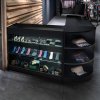 Retail Bundle: Black Astro LED Shop Counter, 40 Sand Heavy Duty Carpet Tiles (10m²), & 5 Counterfeit Money Detector Pens