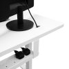 Electric Standing Desk 140cm x 60cm White Height Adjustable Ergonomic Sit to Stand Computer Workstation Built In Drawer USB A & C Charging Cable Holes & Tray Bag Hook Office Table Memory Smart Panel