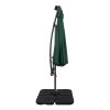 LED Cantilever Parasol 3m With Square Base – Green