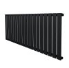 Flat Single Column Radiator - 600 x 1400mm - Black