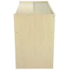 MonsterShop B1200 Shop Counter Retail Glass Showcase Display Cabinet, Maple, 120cm x 90cm x 60cm