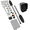 Electric Swing Gate Opener & Wireless Keypad Control Dual Wing Automatic Operating Kit 300kg Per Arm Buzzer Security Lock 50m Control Distance FREE Mounting Kit, 2 Remote Controls & Flashing Beacon