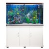 MonsterShop Fish Tank Aquarium & Starter Accessories, White Cabinet, White Gravel, 4ft, 300L