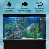MonsterShop Fish Tank Aquarium & Starter Accessories, Black Cabinet, White Gravel, 4ft, 300L
