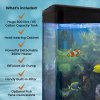 MonsterShop Fish Tank Aquarium & Starter Accessories, Black Cabinet, 4ft, 300L, Black Gravel
