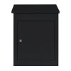 Parcel Post Drop Box Black Large Steel Outdoor Lockable 2 Keys Letter Mail Package Courier Container Delivery Storage Wall Mount Safe Secure Anti Fishing Scannable Barcode FREE Screwdriver Fixing Kit