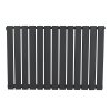 Flat Single Column Radiator - 600 x 910mm - Anthracite Grey
