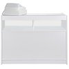 Retail 1/4 Glass Shelf Counter Shop Showcase Display Cabinet Shelves Unit White B1200