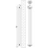 Traditional 4 Column Radiator & Valves - 1800 x 200mm - White