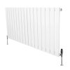 Flat Single Column Radiator & Valves - 600mm x 1190mm - White