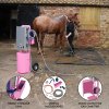 Portable Horse Shower With Steel Trolley Pink 18L Tankless Instant Hot Water Gas Boiler LPG Heater 10m Water Hose & 9-Pattern Spray Gun Camping Outdoor 10
