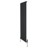 Flat Single Column Radiator & Valves - 1800mm x 560mm - Black