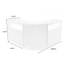 Iris LED Shop Counter Set CM60 & 2 x B900 - White