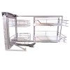 KuKoo Left Hand Corner Kitchen Pull Out Baskets, 90-100cm Cabinet, 4 Metal Slide Out Storage Drawers