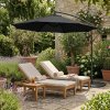 Cantilever Parasol 3m With Full Fan Base - Black