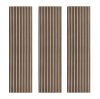 Acoustic Slat Wall Panels x 3 - Light Walnut