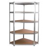 Garage Racking Bundle 4 x 90cm Heavy Duty Racks & 1 x Corner Unit / Galvanised Steel Storage Shelving Warehouse Shed Heavy Duty Rack