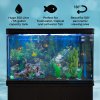 MonsterShop Fish Tank Aquarium & Starter Accessories, Black Cabinet, 4ft, 300L, Black Gravel