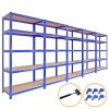 5 x 90cm Blue Shed Utility Greenhouse Storage Racks Garage Shelving Bays 4200kg