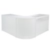MonsterShop Galaxy Shop Counters Set & Glass Retail Showcase Cabinet Display, Brilliant White