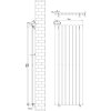 Flat Single Column Radiator - 1600 x 560mm - Black