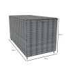 Rattan Cushion Storage Box 700L - Grey