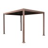 Wood Effect Aluminium Pergola 3m x 3m