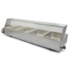 KuKoo Wet Well Catering Bain Marie Food Warmer Display, 4 Pan, 1/2 GN, 1.5kW, Stainless Steel