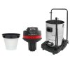 MAXBLAST Industrial Wet & Dry Vacuum Cleaner & Attachments, Powerful 3000W, 80 Litre, Stainess Steel