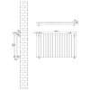 Oval Single Column Radiator & Valves - 600mm x 1020mm - Black