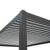 Anthracite Aluminium Pergola - 3m x 4m