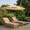 Hanging 2 Seater Egg Chair + Cream Cantilever Parasol 3m
