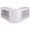 MonsterShop Capricorn Shop Counter Cabinets & Retail Display Glass Showcase Set, Brilliant White Melamine MDF
